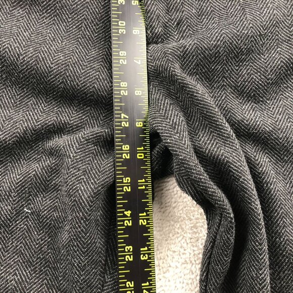 Riders By Lee Womens Pants Size 32 Measured Herringbone Trousers Black Wide Leg - Picture 6 of 11